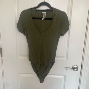 Free People Sage Green Bodysuit